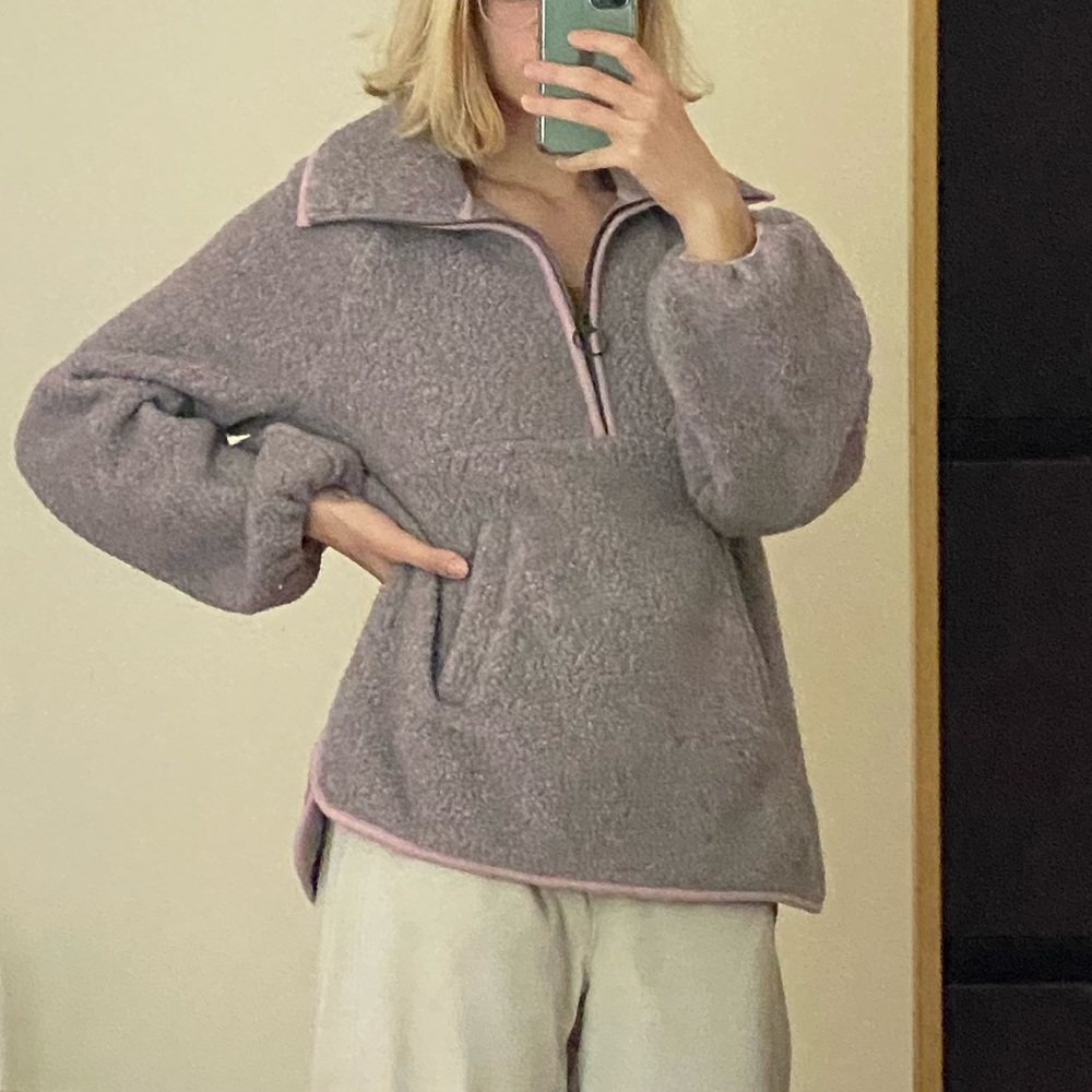 Made well cozy purple Sherpa pullover